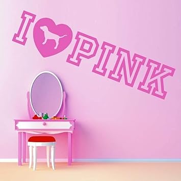 Amazon Com Pink Victorias Secret I Love Pink Art Quote Wall