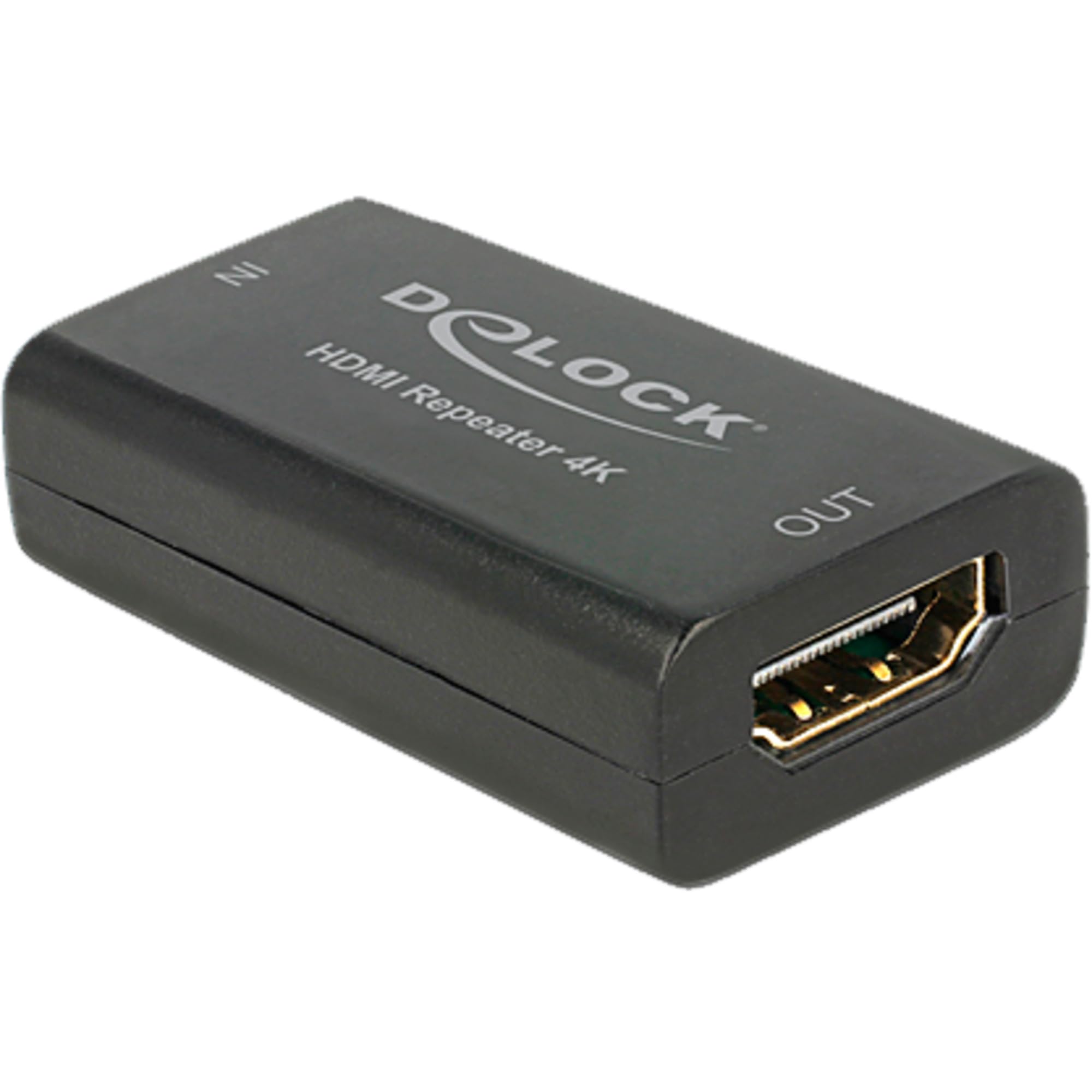 Delock 11403 Bridge & Repeater - Bridges & Repeaters (With wire, HDMI, Black, 26 x 47 x 14 mm)