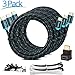 HDMI Cable 4K Ultra HD 12 Foot (3 Pack) Nylon Braided HDMI 2.0 Cable, High Speed 18Gbps 4K60Hz HDR, 3D, 2160p, 1080p, HDCP 2.2, ARC, HDMI Cables for Monitors, HDTV