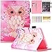 iPad Mini Case, Mini 2/3/4/5 Case, Dteck Slim Folio Stand Premium PU Leather Wallet Smart Auto Sleep/Wake Cover for iPad Mini 5th Generation/Mini 4/Mini 2/Mini 3/Mini 1, Pink Owl