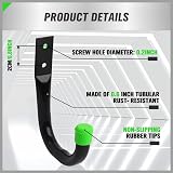 Swanlake Garden Tools Heavy Duty Garage Hooks 6-Piece Wall Mount J Hooks view 3