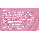 Funny Jersey Shore Letter Tapestry - 3X5 Ft Party Decoration for College Bedroom Room Dorm Wall Aesthetic Decor