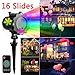 OKPOW Christmas Light Waterproof Snowflake Projector with 16 Interchangeable Slides for Christmas Birthday Wedding Party Outdoor Indoor Home Decor