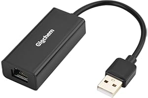 USB 2.0 to ethernet Adapter USB to RJ45 Adapter Supporting 10/100 Mbps Ethernet Network for Window/Mac OS, Surface Pro/Linux