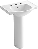 Kohler 5266-8-0 Veer Pedestal Bathroom Sink with