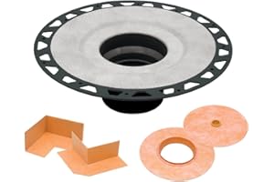 Schluter Kerdi-Drain ABS Flange Shower Drain Kit with Seamless Bonding Integration - Ideal for New and Renovation Projects - 