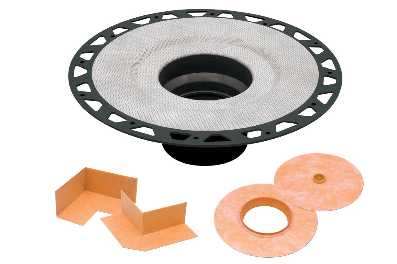 Photo 1 of Schluter Kerdi-Drain ABS Flange Shower Drain Kit with Seamless Bonding Integration - Ideal for New and Renovation Projects - 2" Outlet - KD2FLKABS