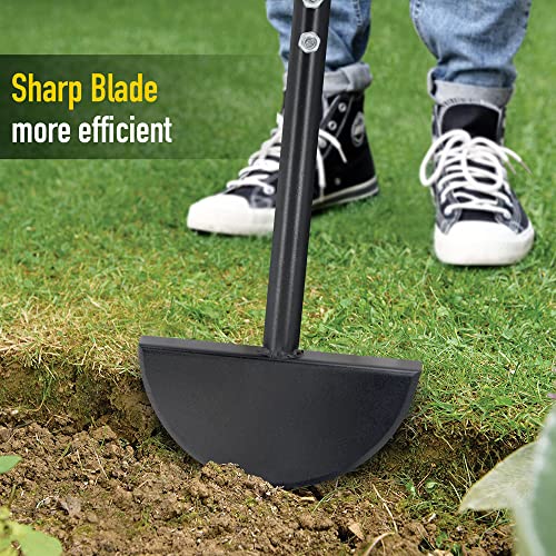 Colwelt Edger Lawn Tool, Half Moon Lawn Edger with Soft TGrip, Manual