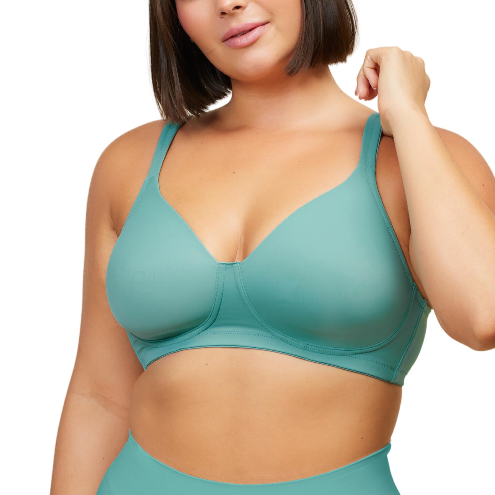 Photo 1 of 44A-LEADING LADY, The Brigitte Full Coverage, Wireless, Padded T-Shirt Bra, Ballet Back, Side and Back Smoothing, Wide Straps