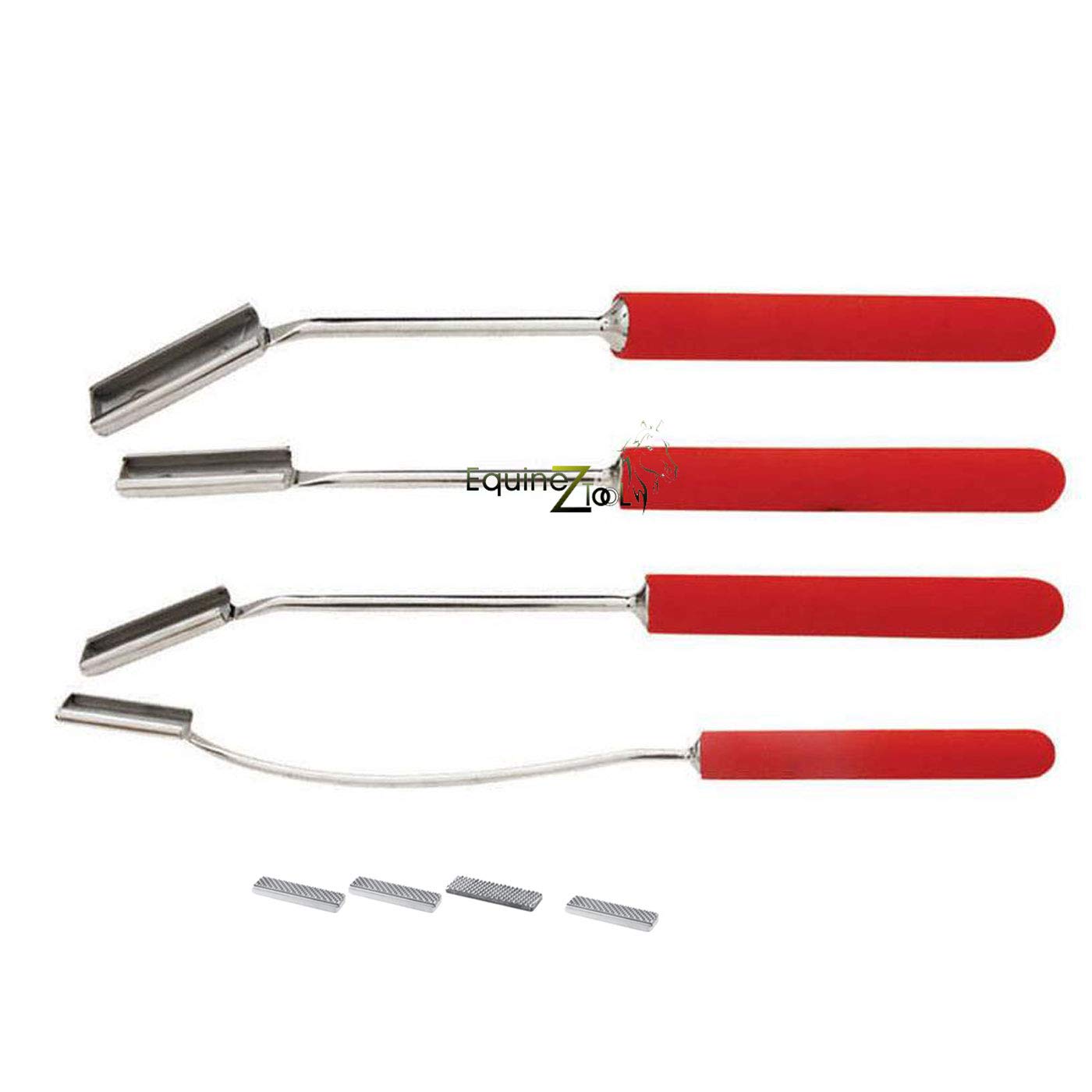 Equine Horse Dental Professional Teeth Floats 4 Pieces Set