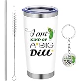 Pickle Gifts for Pickle Lovers-20 oz Funny Pickle Stainless Steel Tumbler Cup with Keychain Employee Appreciation Gift Thank You Gifts for Pickle Lovers Coworker