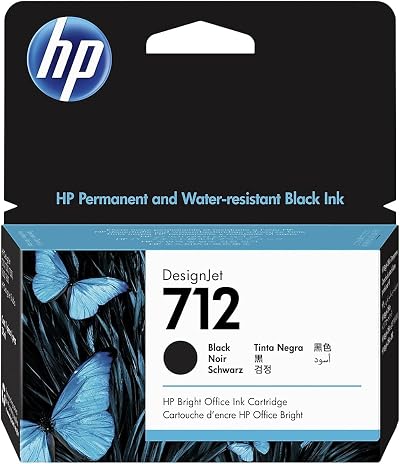 HP 712 Black 38ml Genuine Ink Cartridge 3ED70A for DesignJet T650 T630 T250 T230