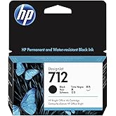 HP 712 Black 38-ml Genuine Ink Cartridge (3ED70A) for DesignJet T650, T630, T230, T210 &amp; Studio Plotter Printers