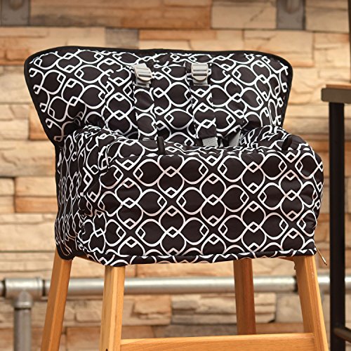 Goldbug Packable Shopping Cart and High Chair Cover Geo- Black/White