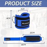flintronic Ankle Straps for Cable Machine with Double D-Ring view 2