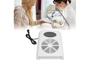 Nail Dust Collector with Reusable Filter, 80W Nail Vacuum Cleaner Fan Low Noise Electric Nails Filter Dust Fan Collector Mani