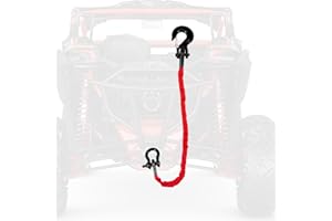 Gedlex 4FT Recovery Strap ATV UTV 18000lb with D Ring Shackle and Winch Hook Synthetic Tow Recovery Rope with Loops Premium Mudding Accessories