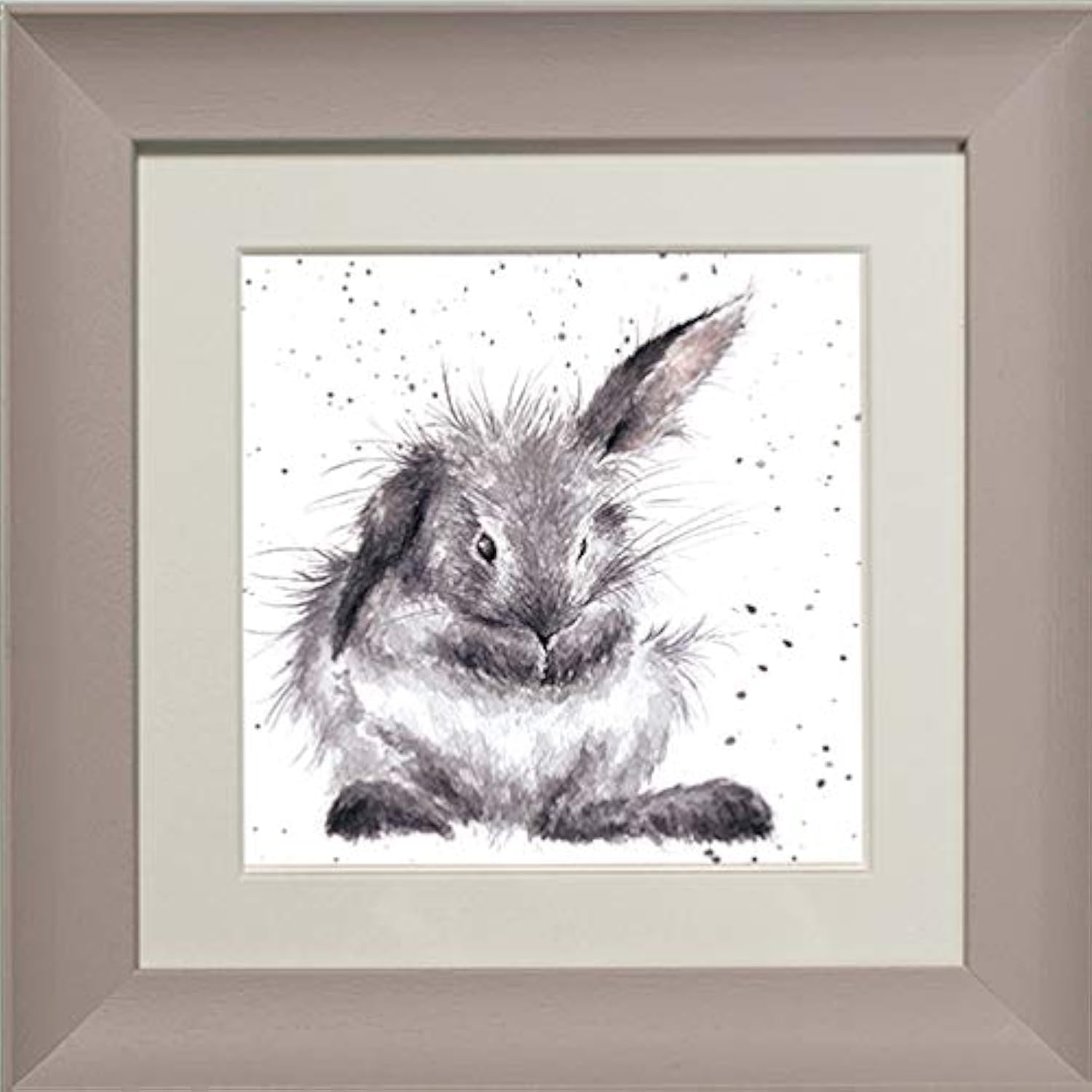 Wrendale Designs - 'Bathtime' Framed Card - Taupe — image 1