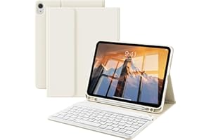 KenKe Keyboard Case for iPad 10th Generation (10.9 Inch 2022) / iPad (A16) 11th (11 inch 2025) with Left Pencil Holder, Thin&