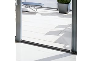 SEMPICAD Sliding Door Security Bar, 15.5 to 51 Inch Window Security Bar, Adjustable Security Bar for Balcony Sliding Door,Patio Door Security, Apartment Window Black 1Pcs