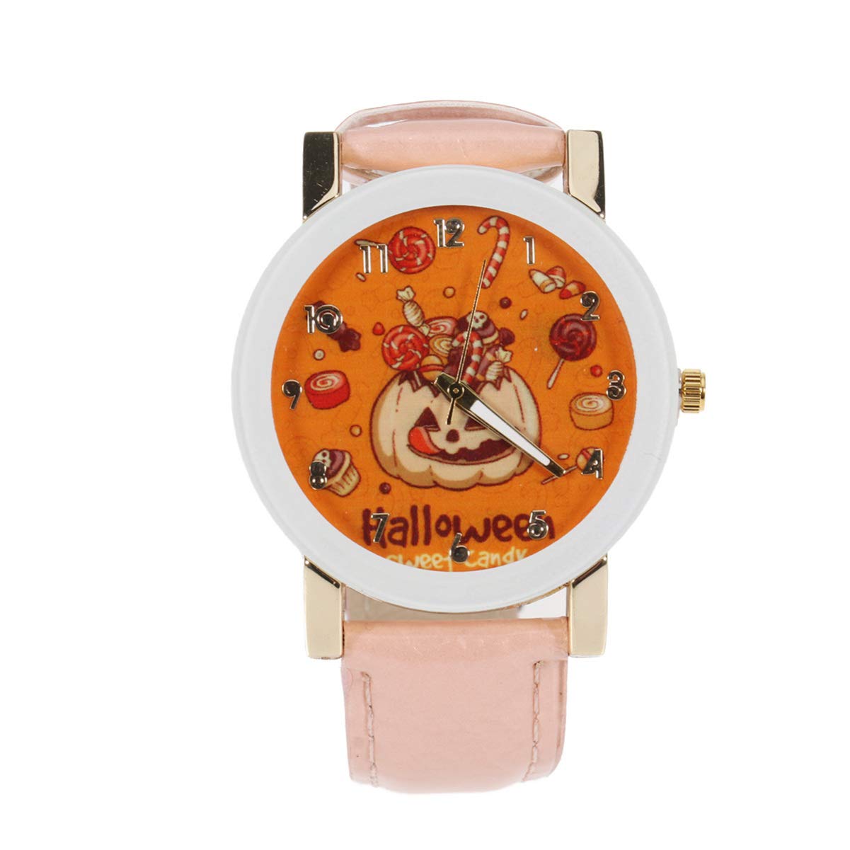 1pc Women Wristwatch Fashionable Lucky Beautiful Scale Halloween Pumpkin Wristwatch Watch Elegant Watch Jewelry for Girls Ladies