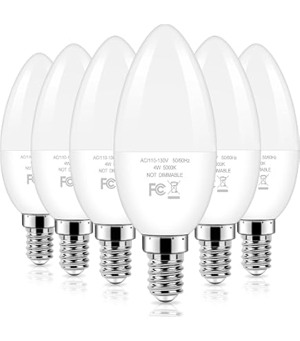 Norman Lamps LED-FB10EFCD-6W – Warm White 2700K, B10 LED Bulb, 120V 6W