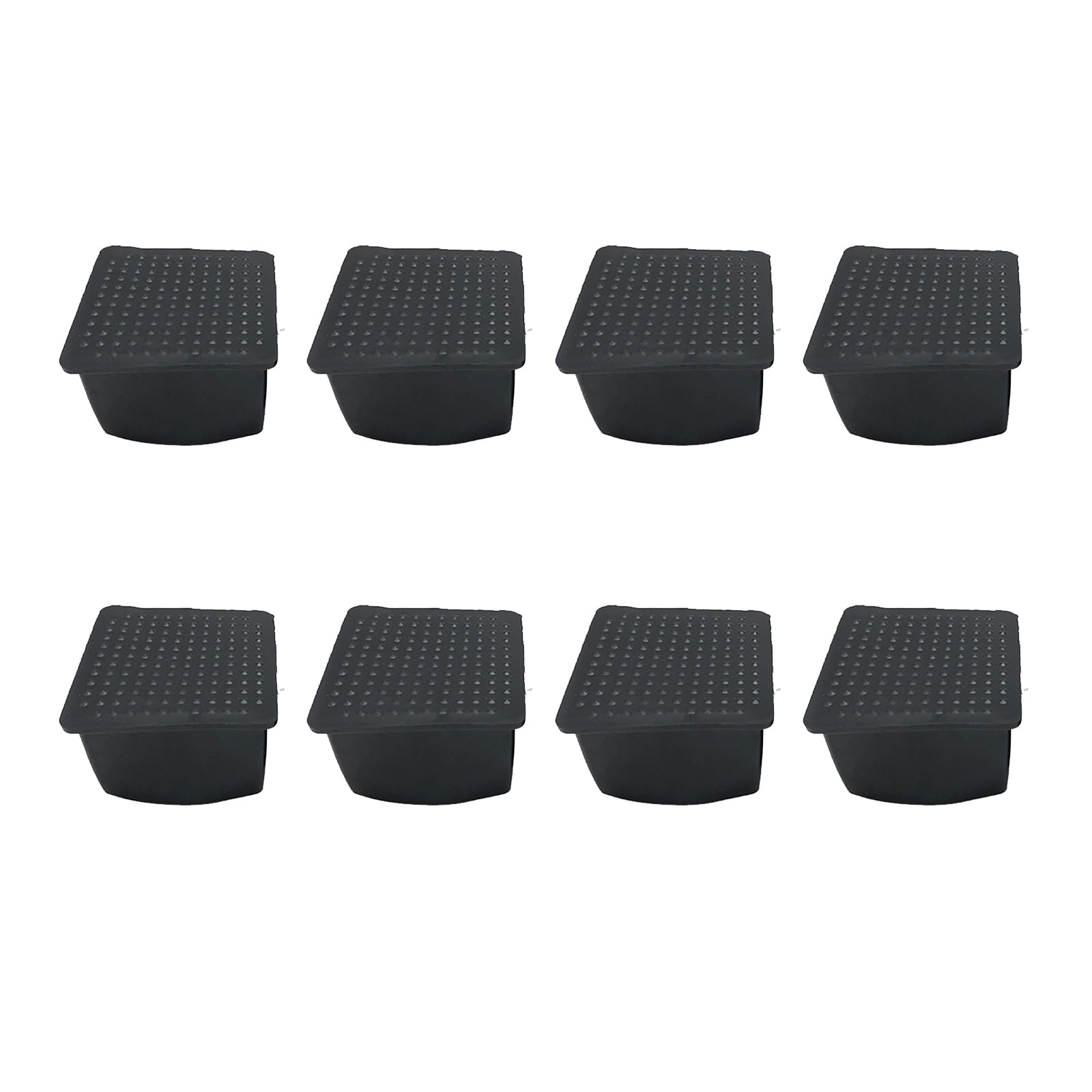 8 Pcs Square Plastic Plugs, Black Tube Inner End Caps, 40mm x 40mm Anti-slip Cover for Furniture Chair Desk Leg Tables Foot, Pipe