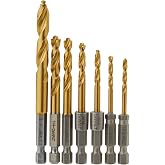 DEWALT Drill Bit Set, Impact Ready, Titanium Nitride Coated, 7-Piece (DD5157)