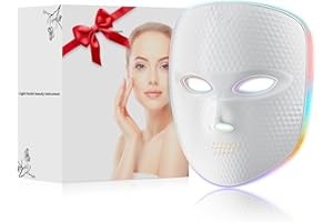 ONLUKY Red Light Therapy Mask for Face,Cordless LED Face Mask Light Therapy,USB C Rechargeable,Infrared Light Therapy Mask for Home Working Travel Yoga Sleep