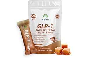 STAY-WELL NATURALS Slim Coffee GLP-1 Supplement | GLP 1 Booster to Control Appetite and Cravings | Great Tasting Metabolic Support - Coffee Bean Extract, Green Tea, Yerba Mate (Caramel)