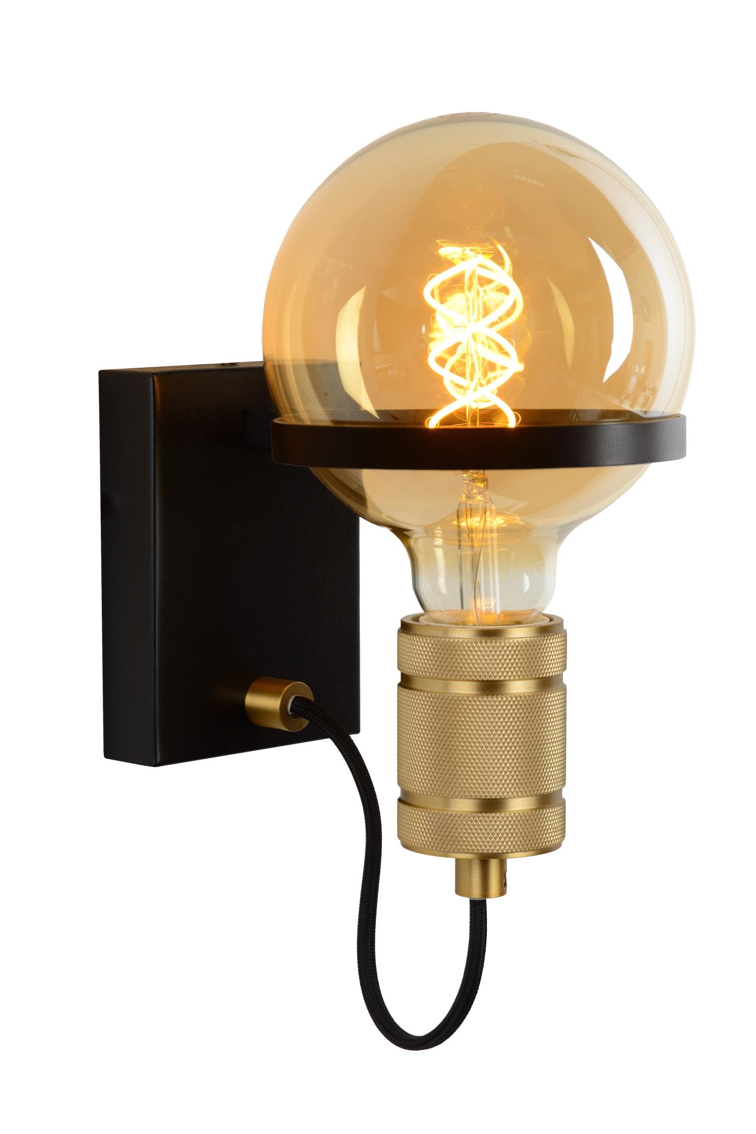 LUCIDE OTTELIEN - Wall Light - Ø 17,7 cm - 1xE27 - Black