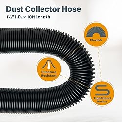 POWERTEC 70355 Dust Collection Hose Kit | 10' Hose