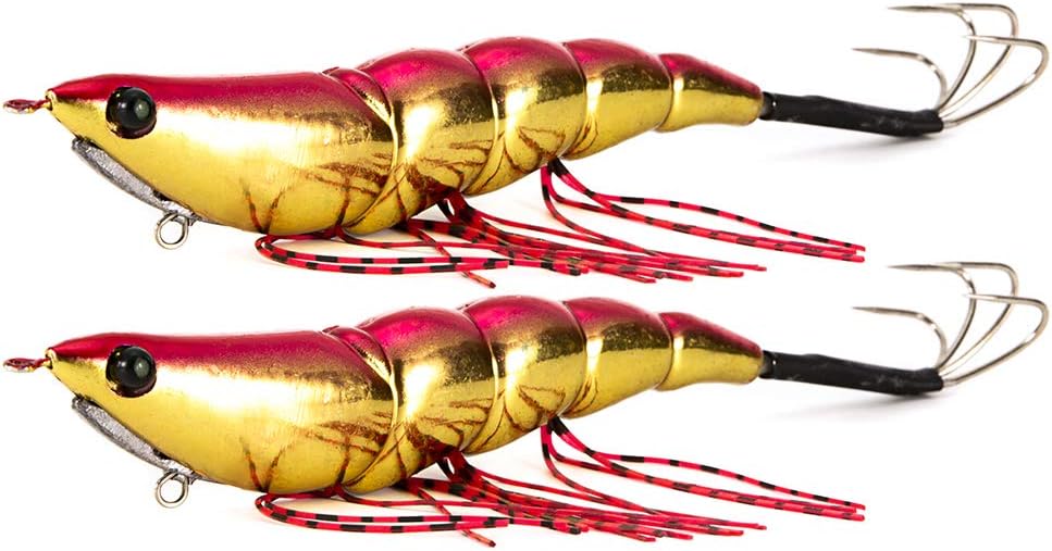 Lepeuxi 2pcs 15cm Electroplated Squid Jig Fishing Lures Squid Jig Hook Artificial Hard Cuttlefish Lure Bait