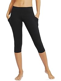 Baleaf Women's Yoga Workout Capris Leggings Side Pocket 5.5" Mobile Phone