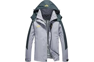 Spmor Women's Waterproof Rain Jacket Windproof Hooded Windbreaker Lightweight Raincoat