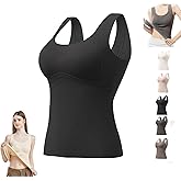 Thickened Warm Tank Top with Shelf Bra, Mochiinii Thickened Warm Tank Top with Shelf Bra