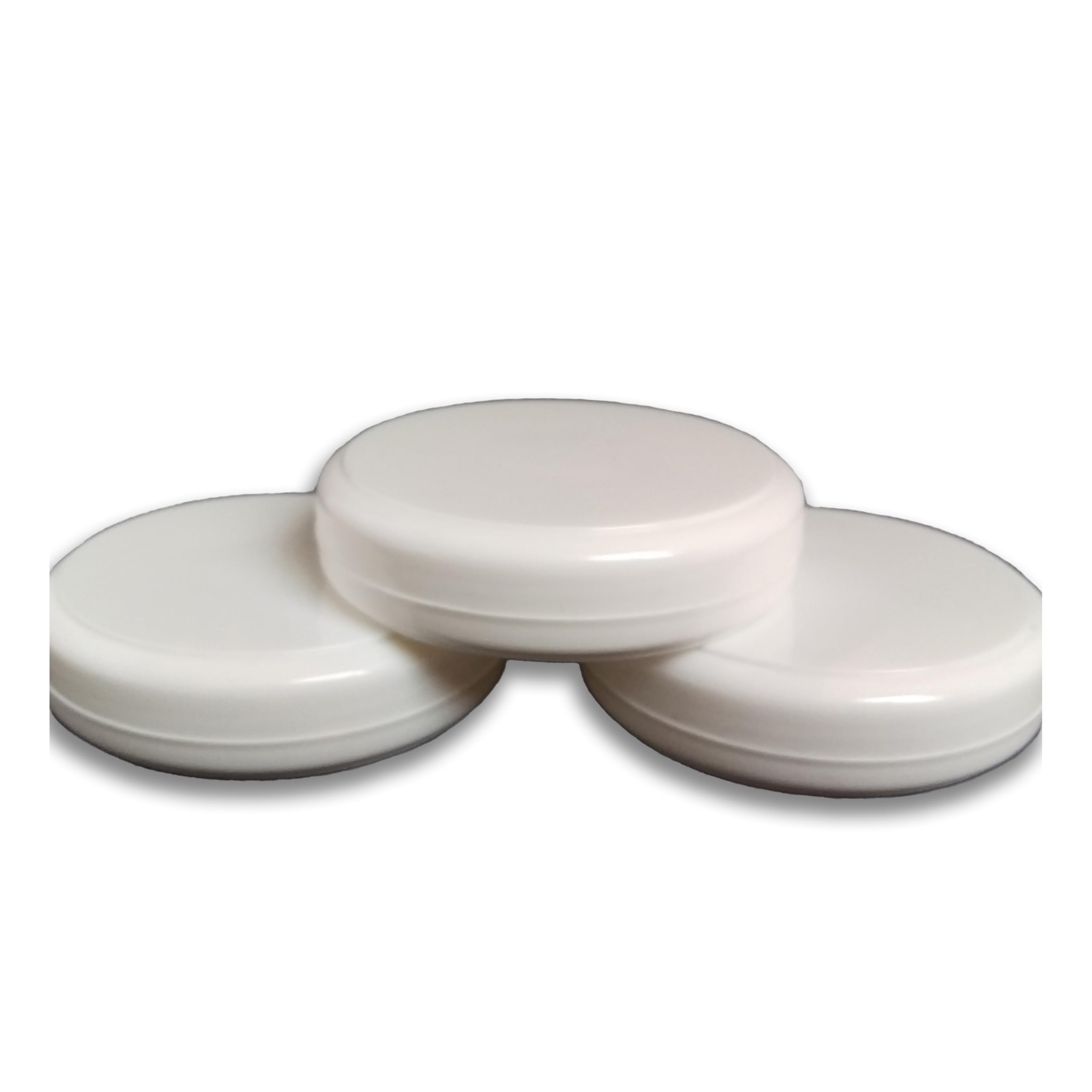 SHC Web 3 x 25ml Slim White Jars Low Profile - 17mm High - Cosmetic/Paint Travel Pot - Sample Container