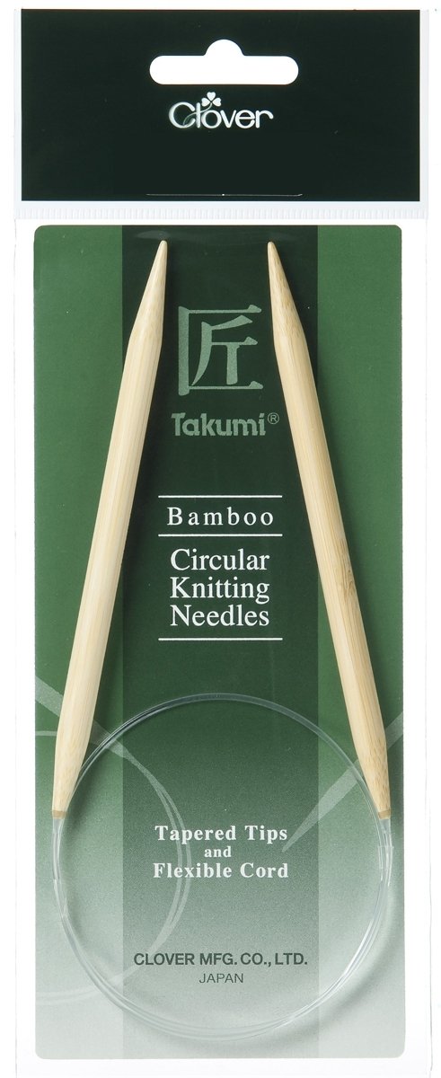 Clover Takumi Bamboo: Knitting Pins: Circular: 40cm x 9.00mm, Wood, 40x0.9x0.9 cm
