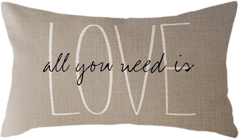 jieGREAT , Minimalist Valentine's Day Pillow Case Linen 30x50cm Cushion Cover Home Decor