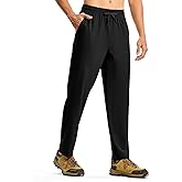 TBMPOY Mens Hiking Pants Lightweight Quick Dry 3 Pockets Travel Fishing Water-Resistant Athletic Workout Sweatpants