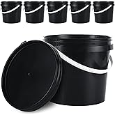 AKOLAFE 6 Pack Paint Bucket for Painting Plastic 2 Quart Paint Cans Touch Up Paint Containers with Lids & Handles 1/2 Gallon Paint Can Paint Storage Containers Empty Paint Cans Paint Pail for Leftover