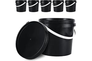 AKOLAFE 6 Pack Paint Bucket for Painting Plastic 2 Quart Paint Cans Touch Up Paint Containers with Lids & Handles 1/2 Gallon Paint Can Paint Storage Containers Empty Paint Cans Paint Pail for Leftover