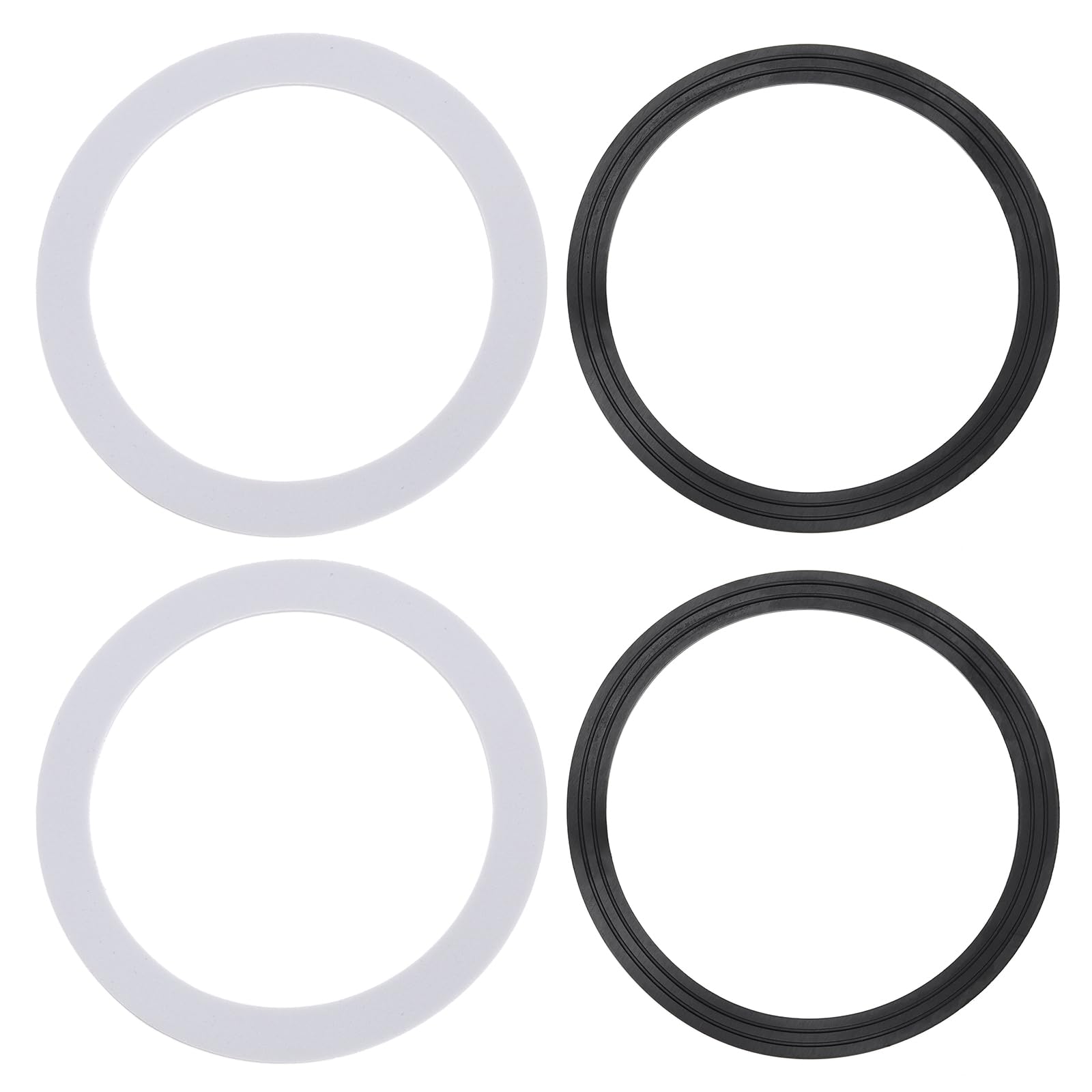 Be In Your Mind 2 Set Sink O Ring Seal Washer Rubber O-Rings Sealing Gaskets Accessories for Bathroom Kitchen Toilet 107mm Black & White