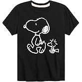 HYBRID APPAREL - Peanuts - I'll Follow You - Snoopy & Woodstock - Toddler & Youth Short Sleeve Graphic T-Shirt
