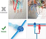 Aiqeer 100Pcs T-Tap Wire Connectors Quick Splice Fully Insulated Spade Set Red view 3