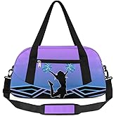 OMFUNS Cheerleader Kids Overnight Duffel Bags for Girls Cheer Sport Gym Bag Duffel Bag for Travel Weekender Practice Gymnastics Ballet School Gym Sleepover Bag