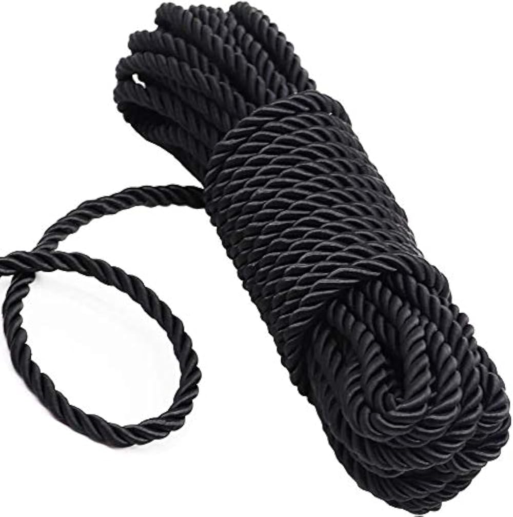 KuTi Kai All Purpose Rope 8 mm 32 ft Nylon Rope Black