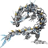 HONLANCH Dragon Series Black Mechanical Hurricane Dragon Building Blocks Set (1390Pieces)-Toys Gifts for Kids and Adults