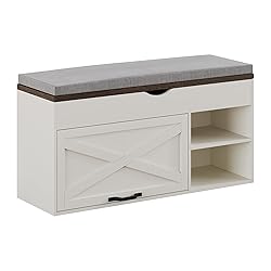 ChooChoo Storage Bench with Cushion, Shoe Bench