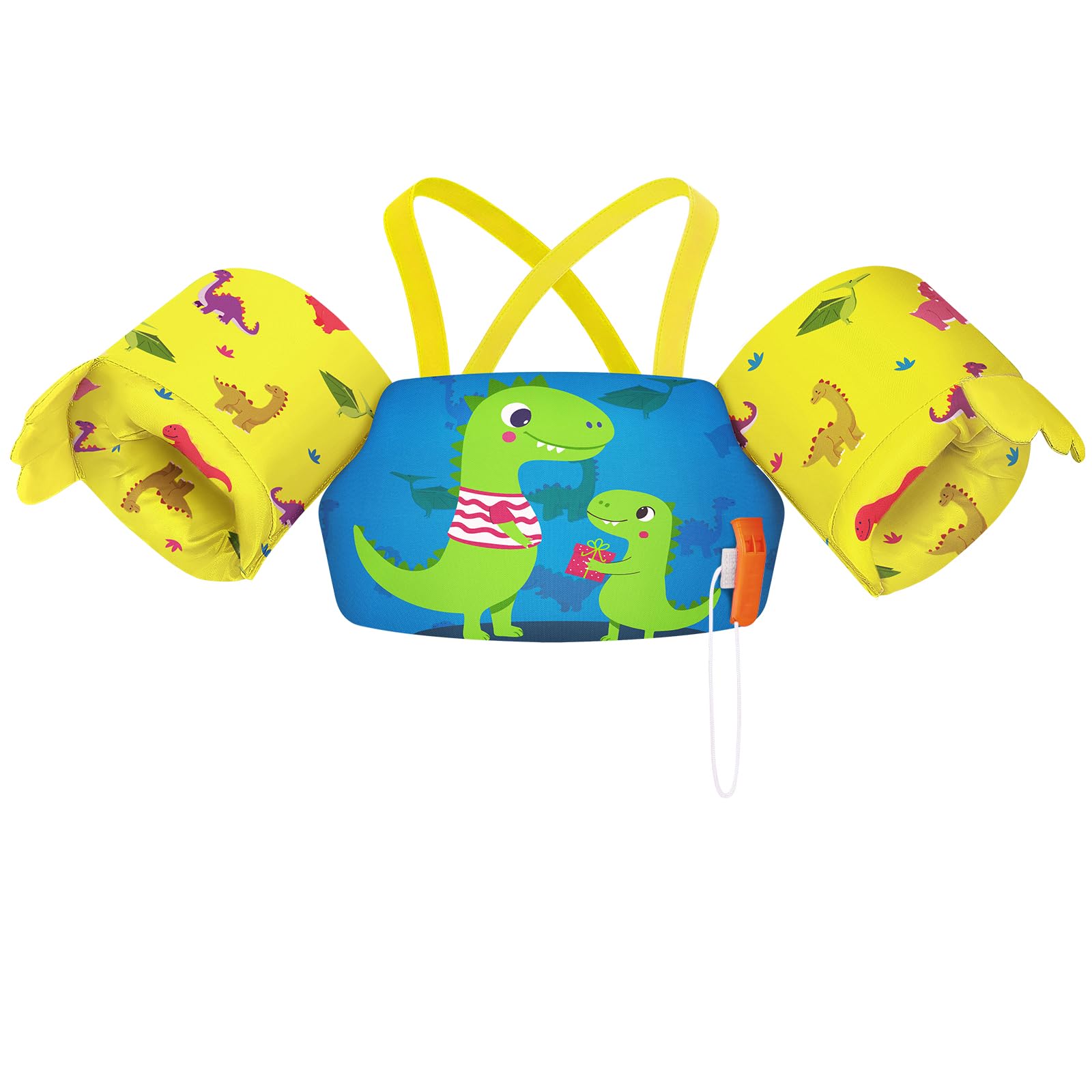 Photo 1 of HeySplash Toddler Swim Vest, Toddler Floaties Fit 22-44 Lbs,Kids Swim Jacket with Adjustable Strap, Arm Floaties Water Wing Arm Band for Children Learn to Swim, Puddle Sea Beach Jumper Boy Girl